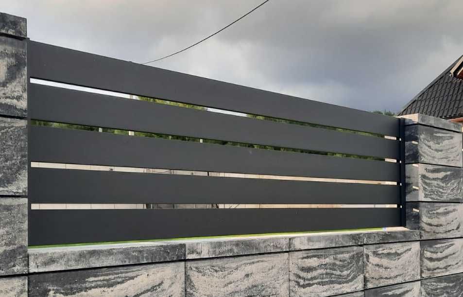 Przęsło aluminiowe 1m x 2m deska 120x18 mm aluminium , RAL 7016