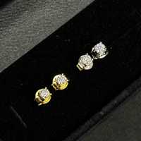Сережки з діамантами (муассанітами) міні пусети