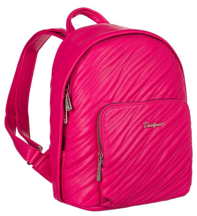 mały, damski plecak ze skóry ekologicznej - david jones