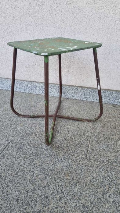 Taboret warsztatowy fikoł Loft Design PRL Lata 60 70
