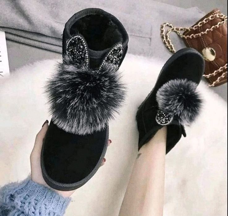 Уггі з вушками та хутром