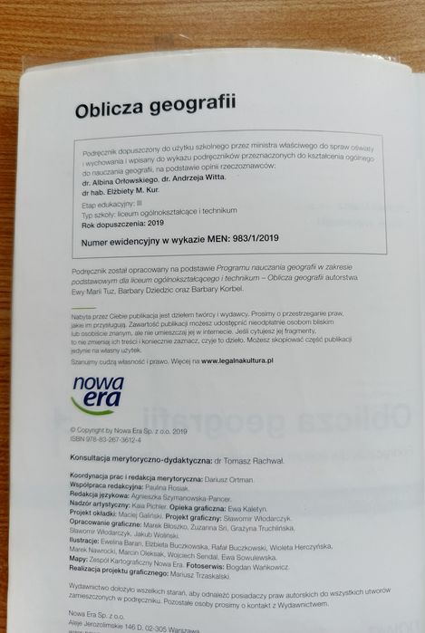 Geografia klasa 1 liceum, technikum