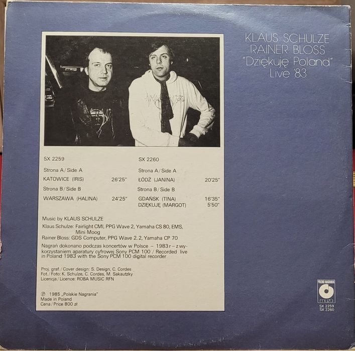 Winyl LP  Klaus Schulze