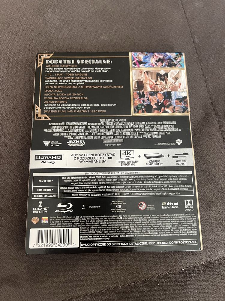 4k ultra hd blu ray Wielki Gatsby
