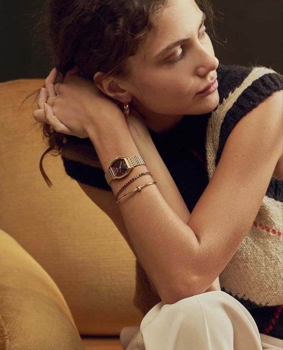 Годинник Burker Julia gold burgundy