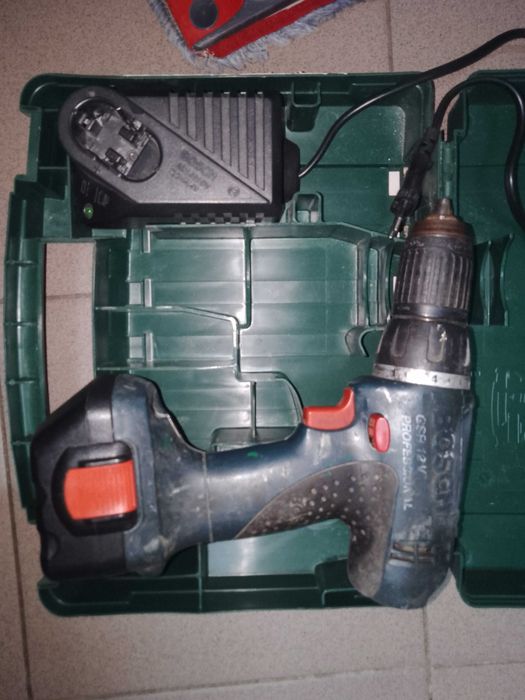 Bosch gsr 12 v ładowarka bateria walizka psr