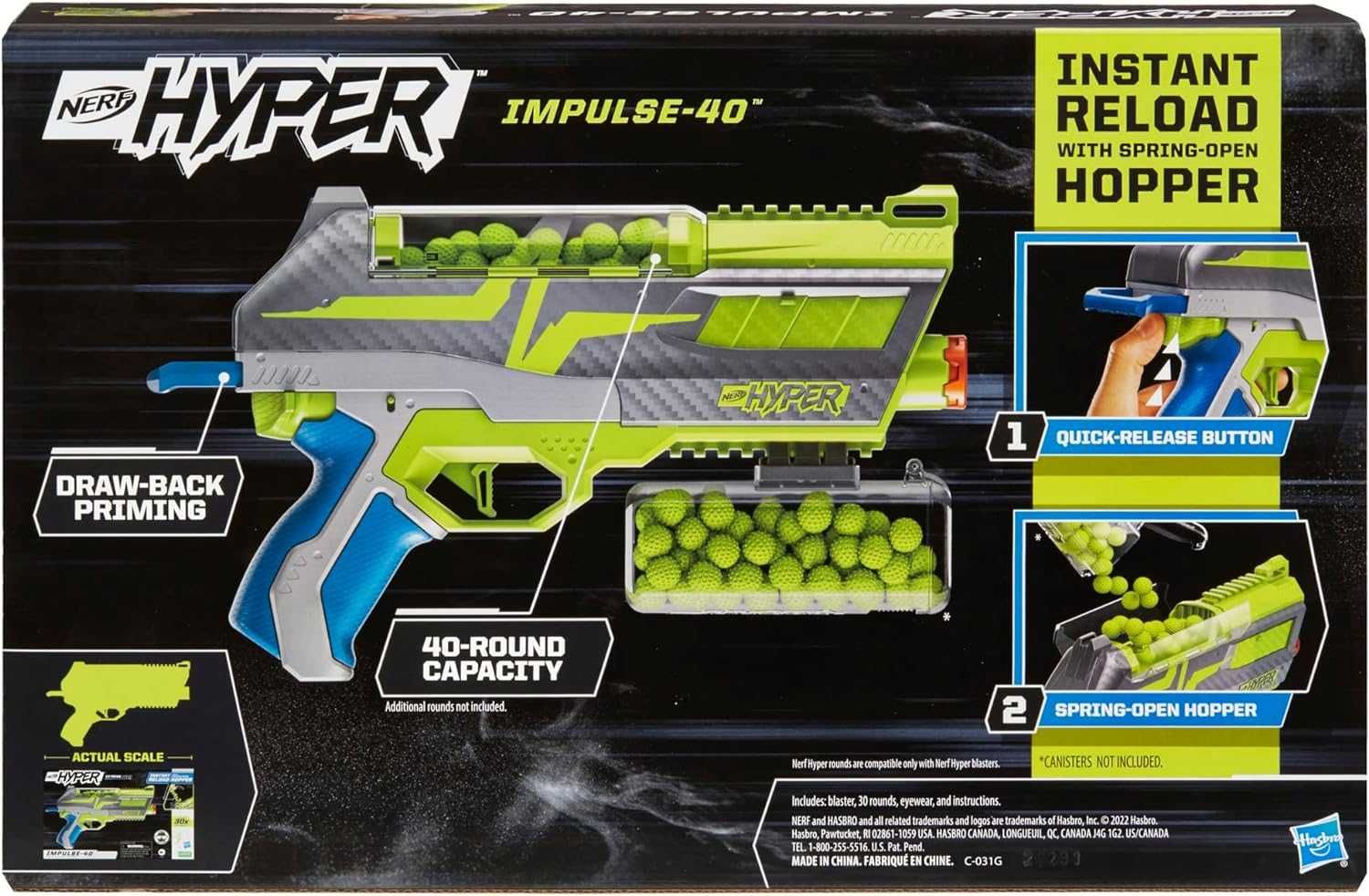 Нерф Хупер Импульс Nerf Hyper Impulse-40 Blaster F2899 Уценка!