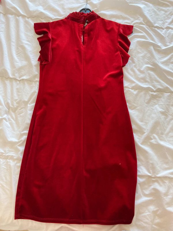 Vestido vermelho veludo S