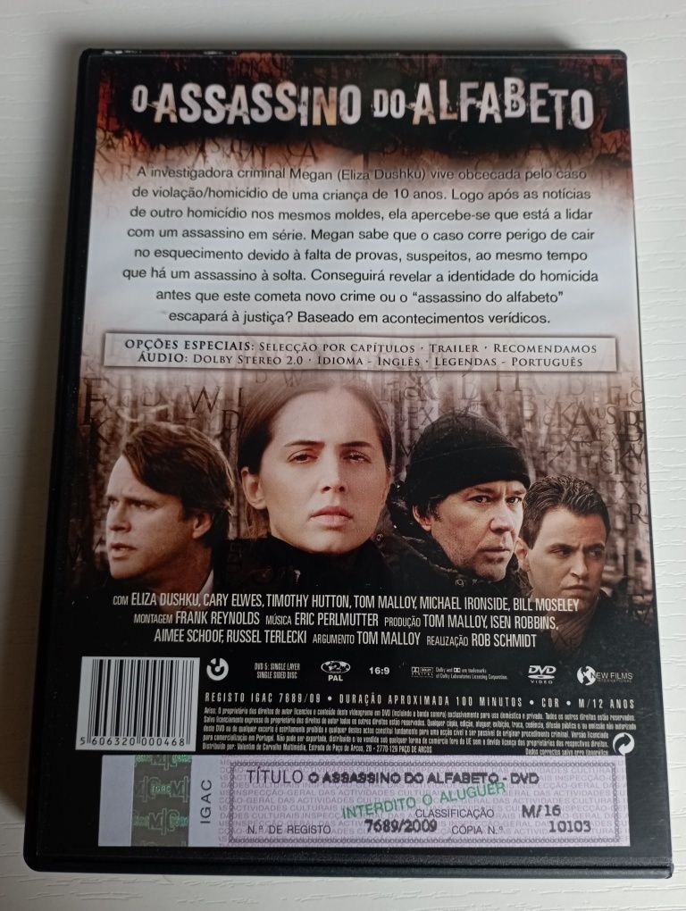 Filme O Assassino do Alfabeto / The Alphabet Killer DVD