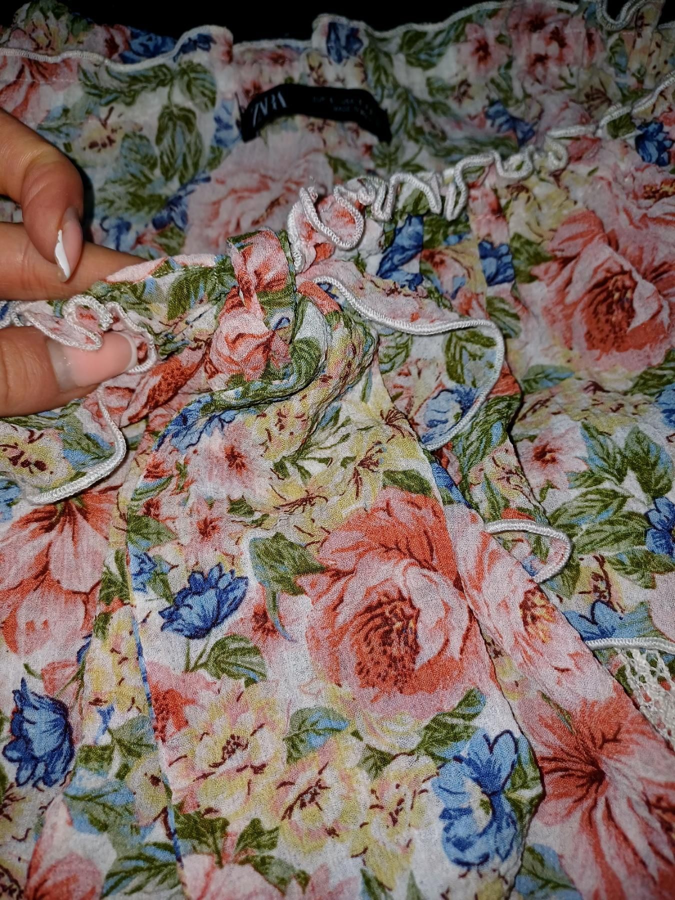 Zara блуза в цветочек