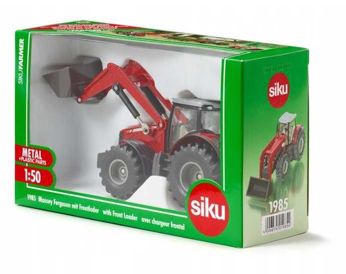 SIKU 1985 traktor MASSEY FERGUSON z ładowarką 1:50