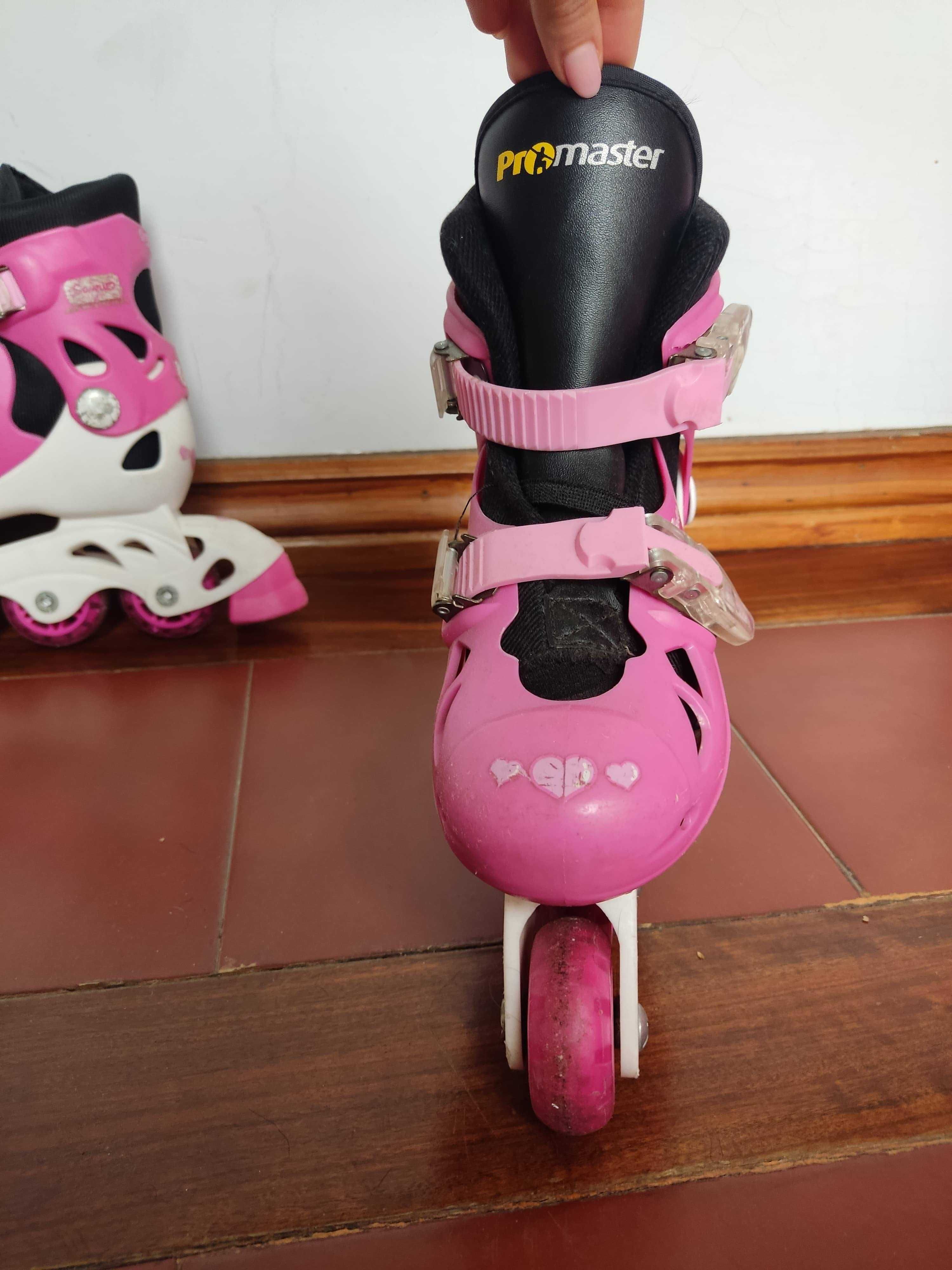 Patins rosa tamanho 33-36