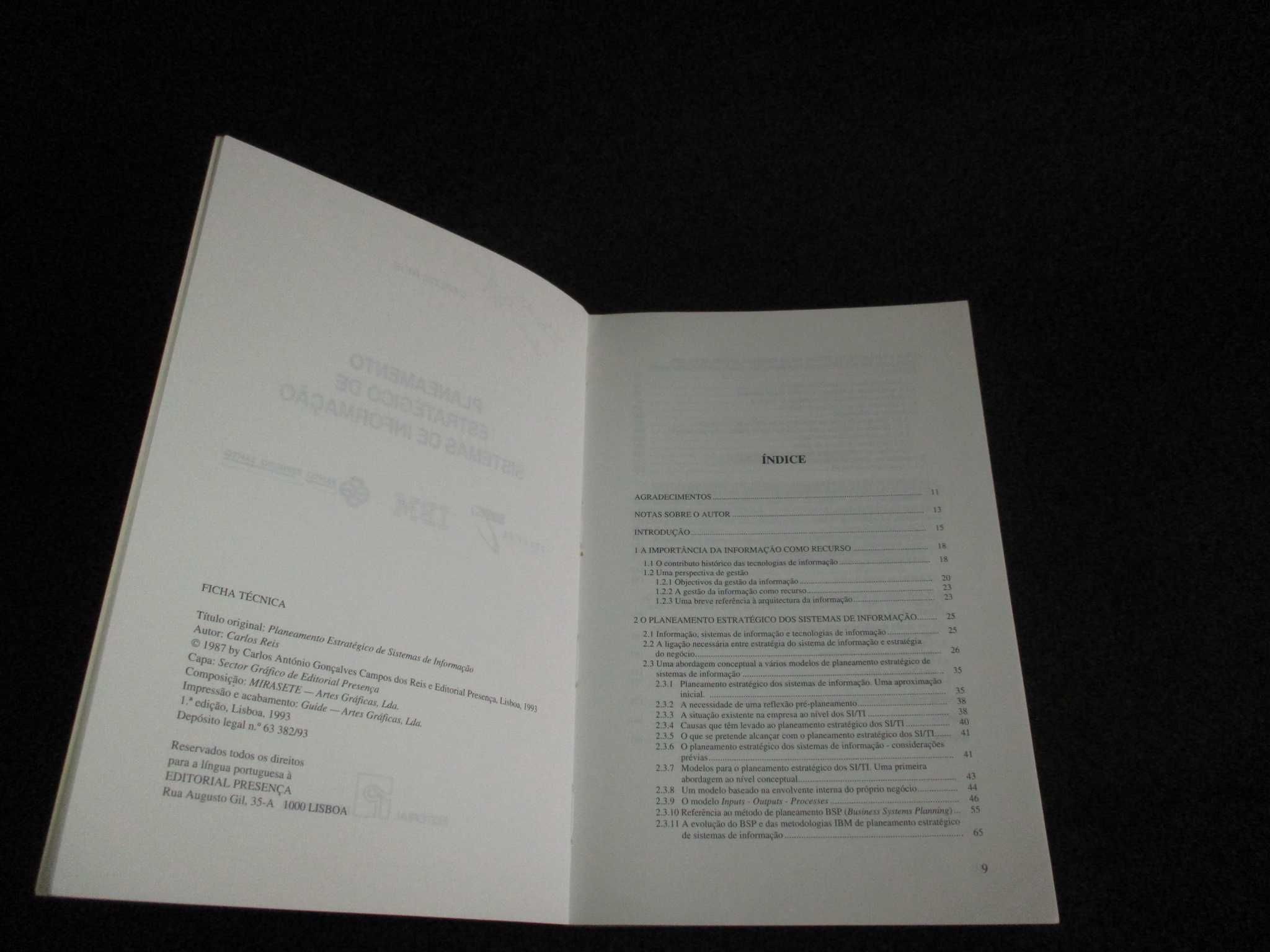 Livro Planeamento Estratégico de Sistemas de Informação Carlos Reis