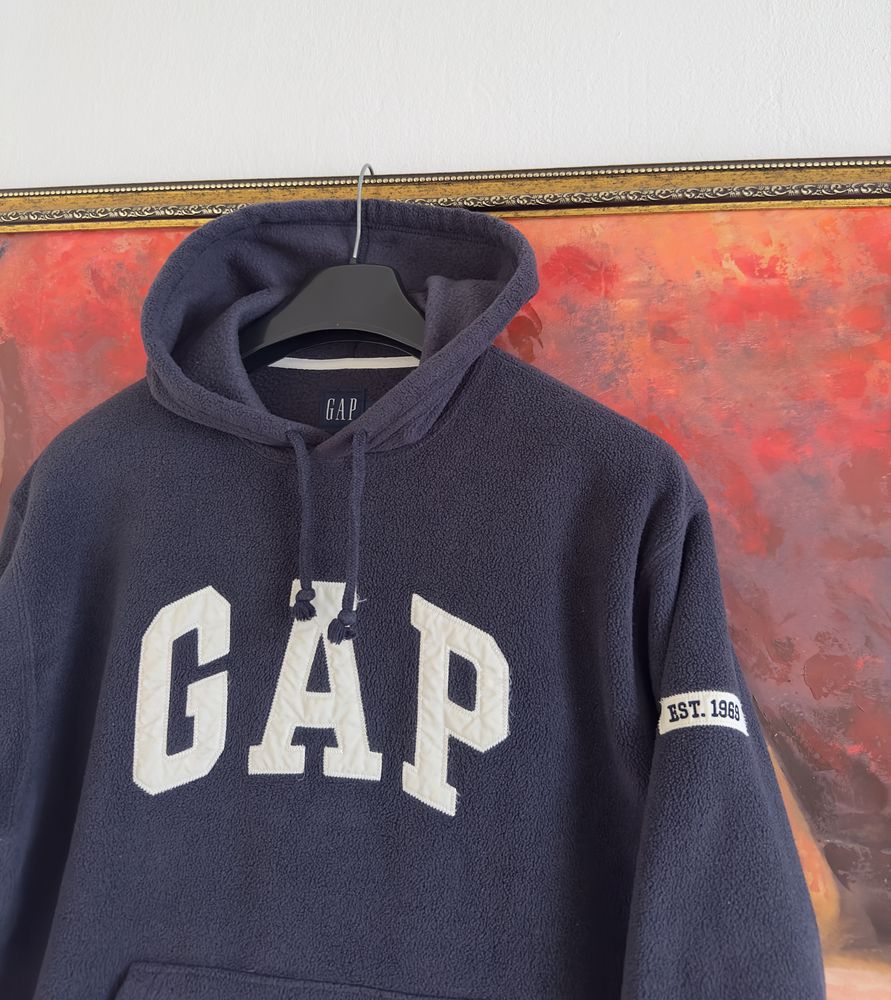 Винтажный флисовый худи Gap оригинал Размер M