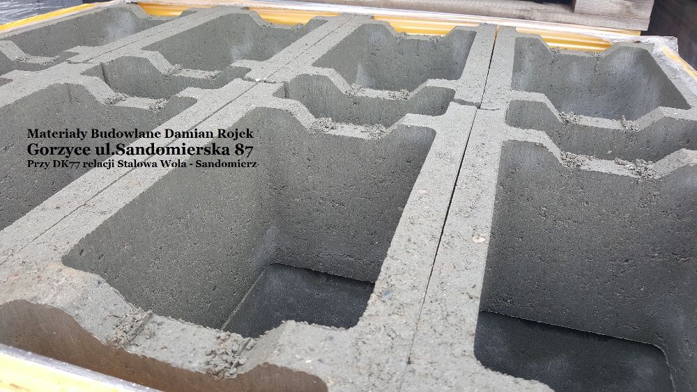 Bloczek betonowy PUSTAK SZALUNKOWY PS24 zalewowy tracony fundament