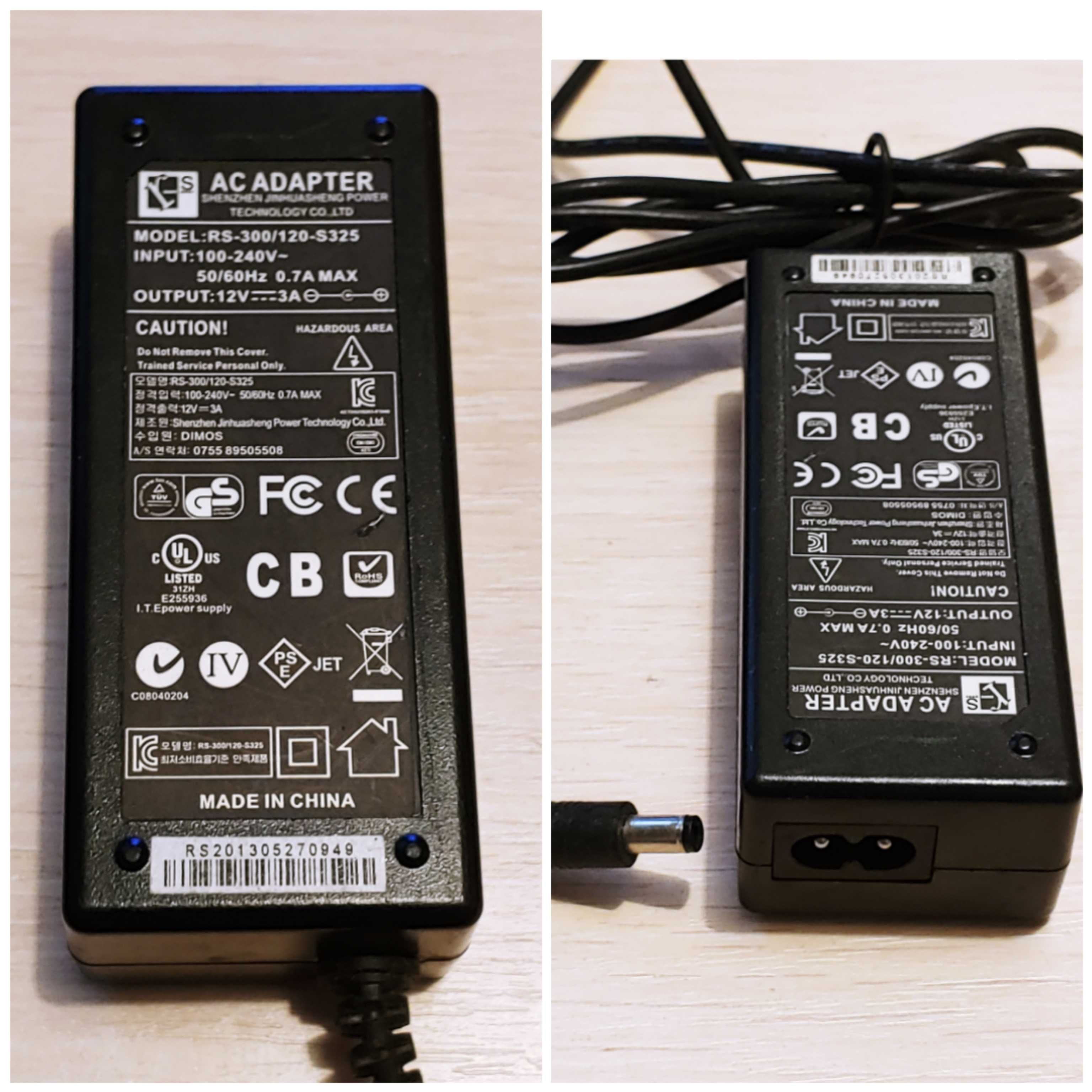 Блок питания 12В 3А; 12В 1,7А; 12В 1А;12В 2A AC ADAPTER