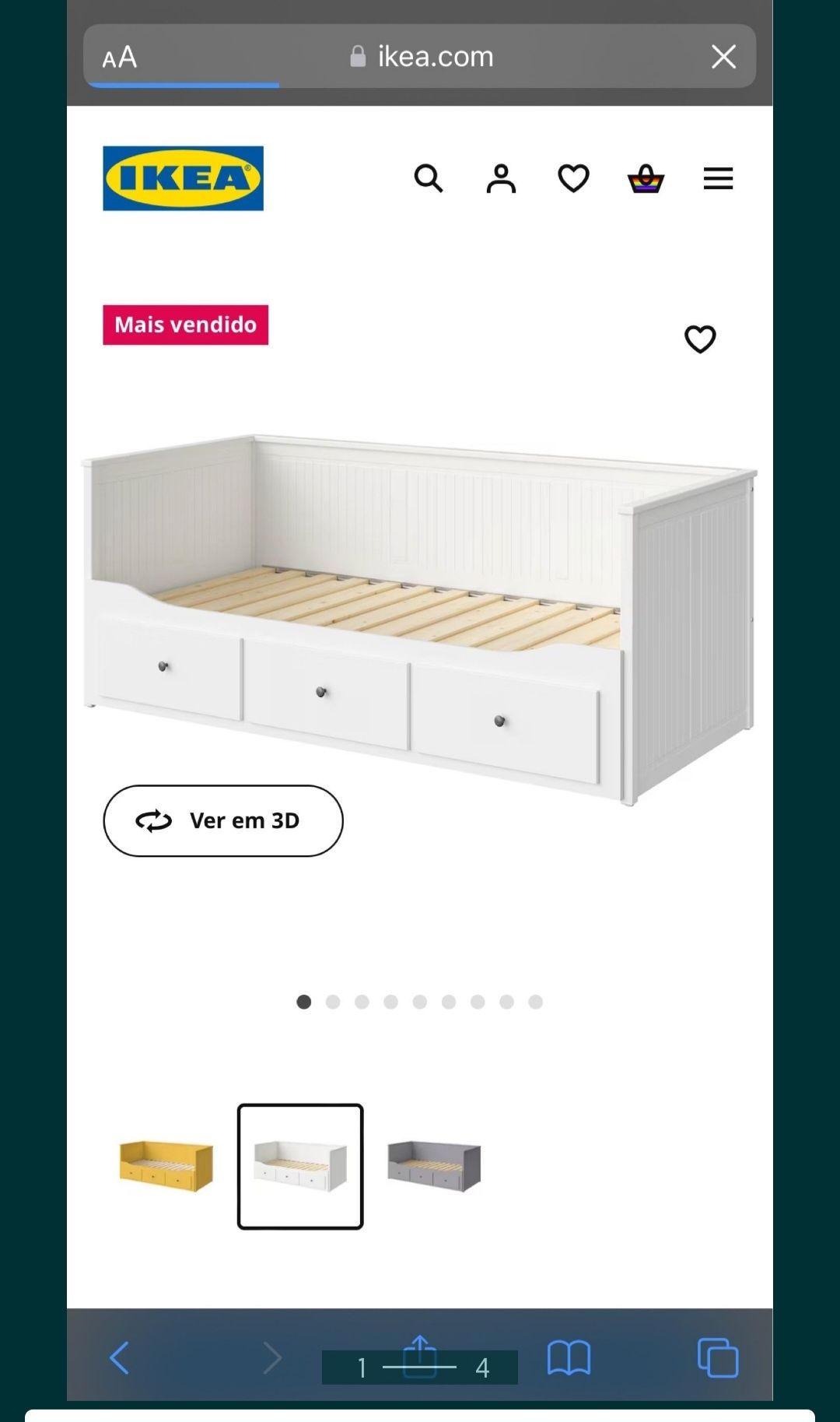 Cama Ikea linha Hemnes