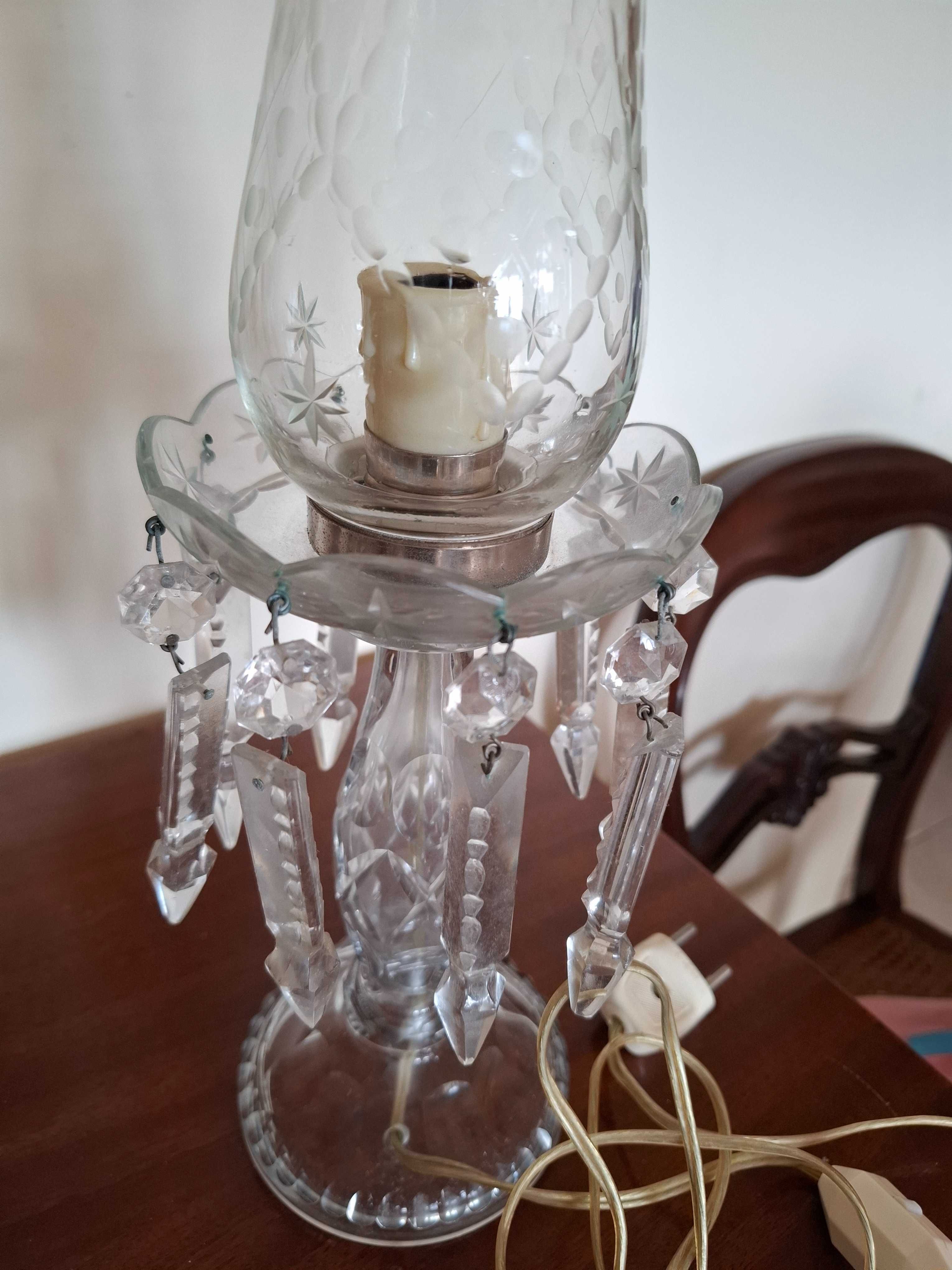 Candeeiros vintage em cristal
