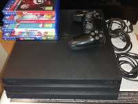 Konsola Sony PlayStation 4 PRO Mocna Pad + 4 Gry Super Stan Polecam!