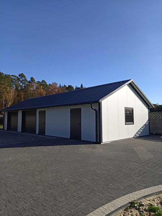 Garaż ocieplany z płyty pir wiata budynek gospodarczy magazyn hala