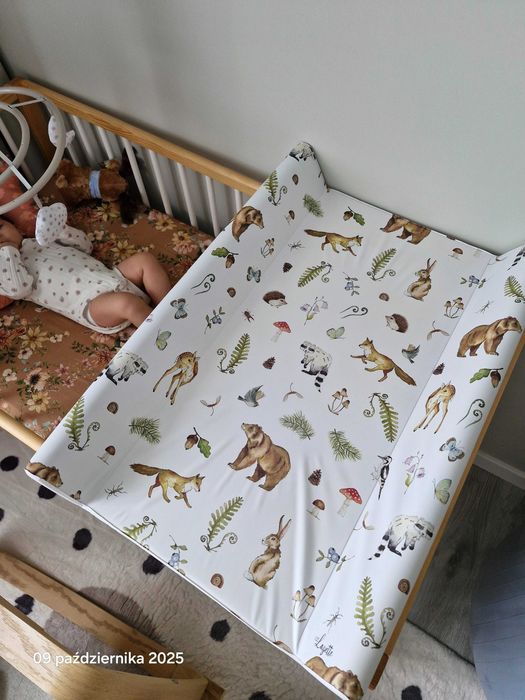 Przewijak na łóżeczko Layette 60x120 motyw leśny jak nowy!