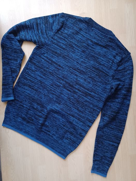 Swter granatowo niebieski XS