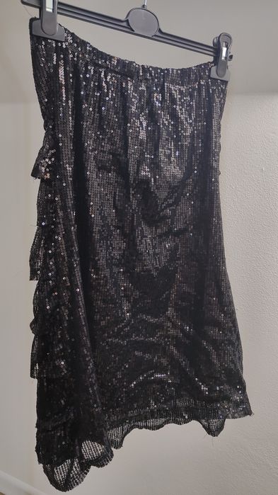 Sukienka cekinowa czarna XS