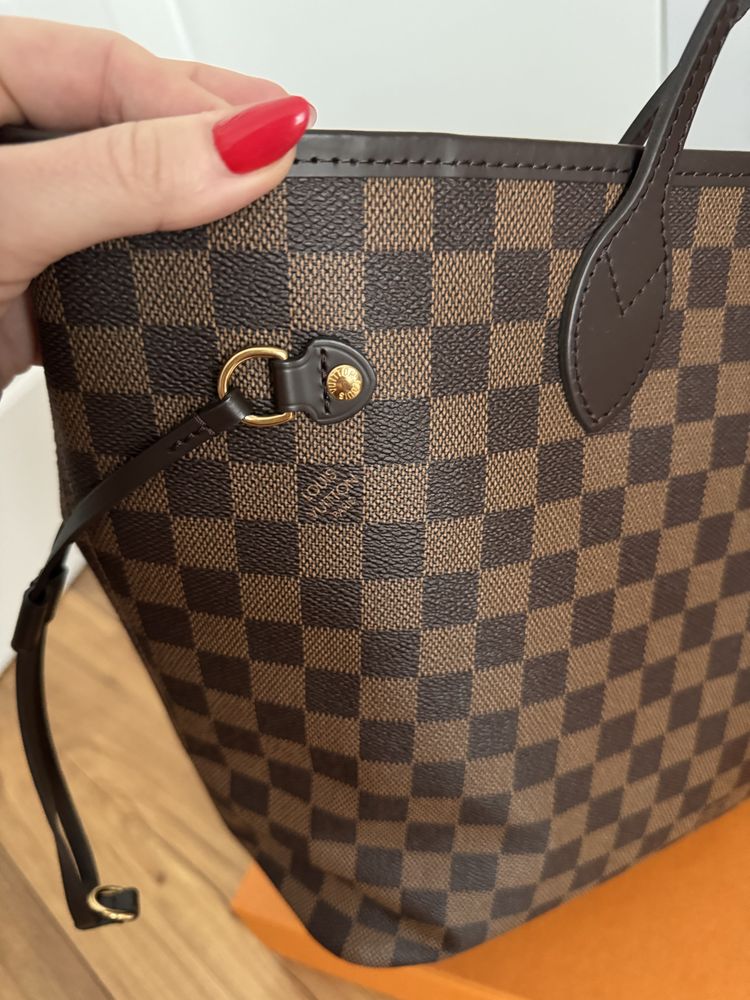 Nowa neverfull mm damier ebene rose louis vuitton