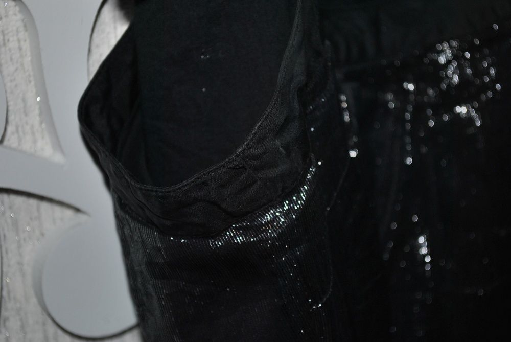 Платье Италия черное с люрексом нарядное s m блестящее вечернее летнее
