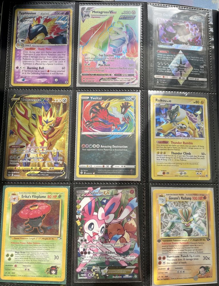 Pokémon - diferent sets, gold, amazing rare, vstar, character rare