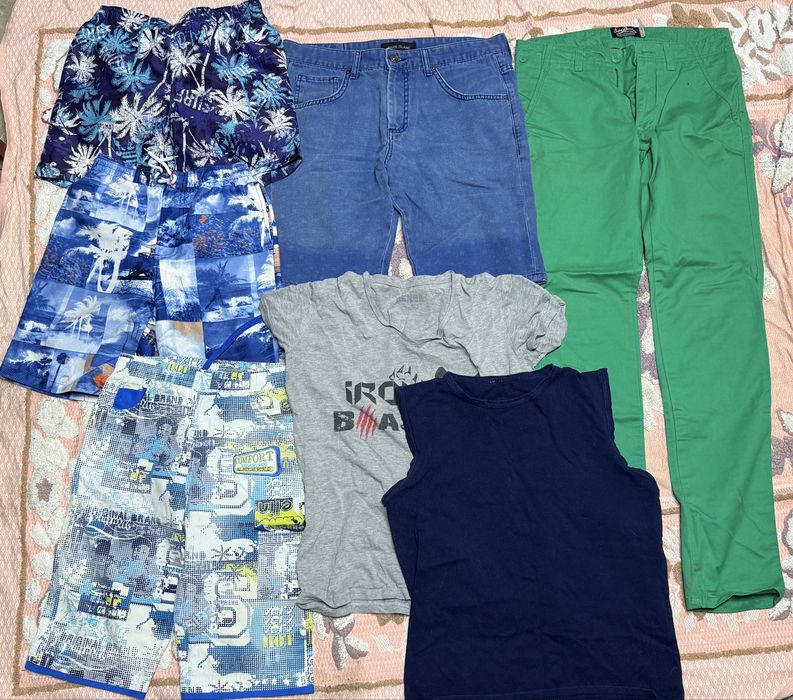 Пакет мужской одежды джинсы шорты футболки 38-40 размер