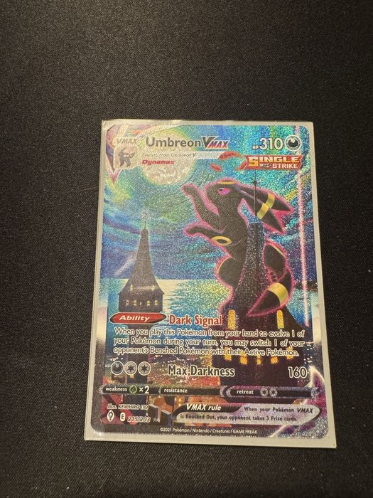 Karta pokémon kolecjonerska umbreon evolving skies