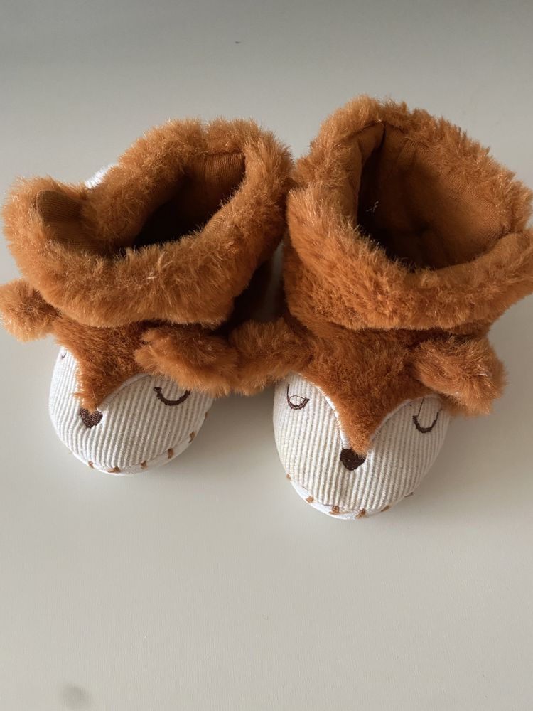 Pantufas Botinhas Peluche  bebé Zara Home Rapoza 17, Leão 26