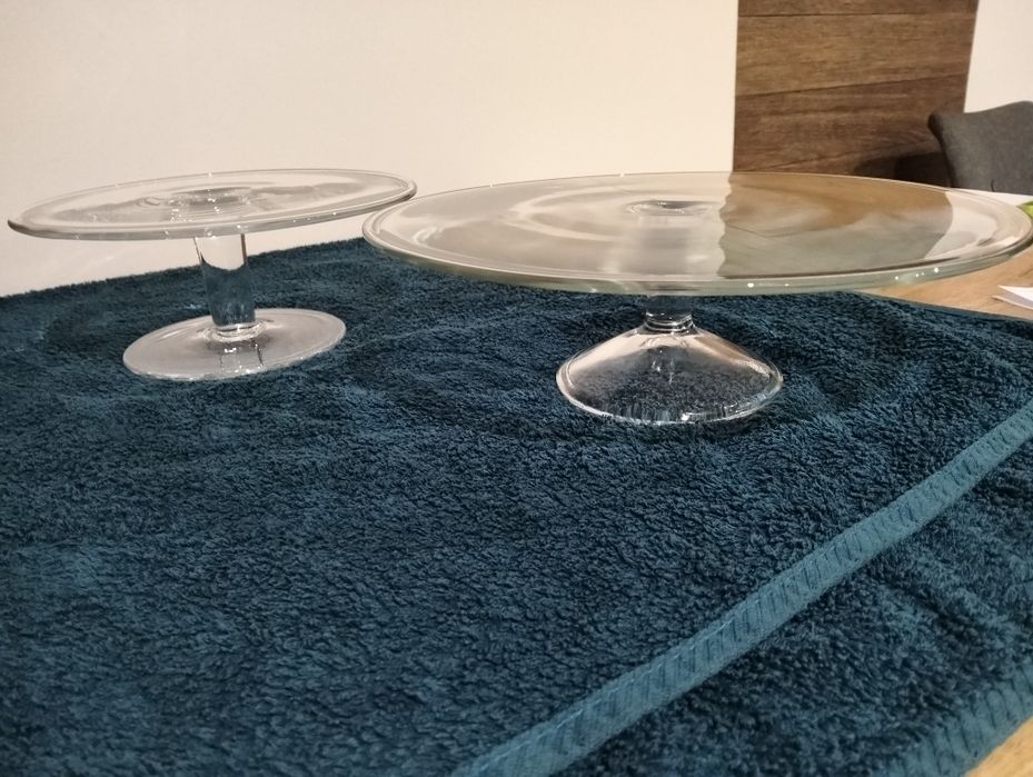 Patera szklana patery 2 sztuki