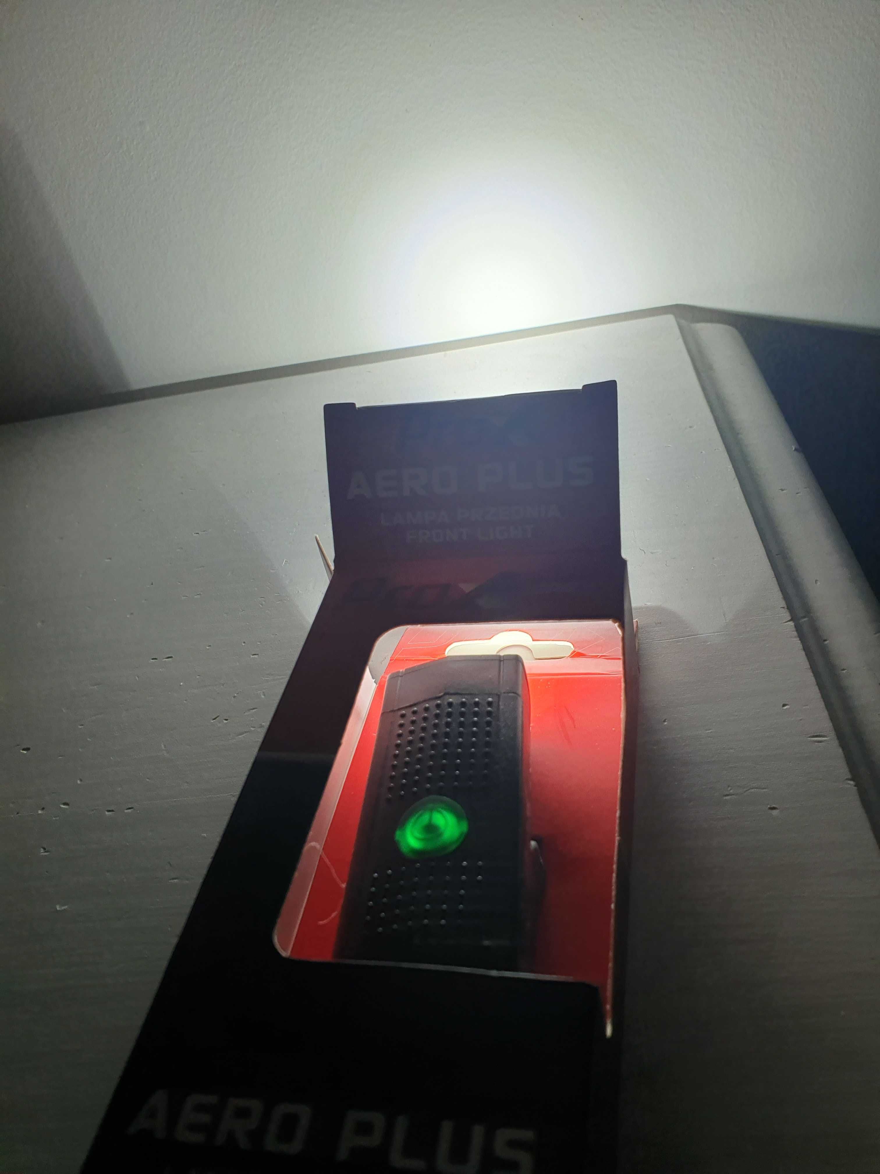 Nowa lampa rowerowa LED aero plus, prox series 4 tryby daleki zasięg
