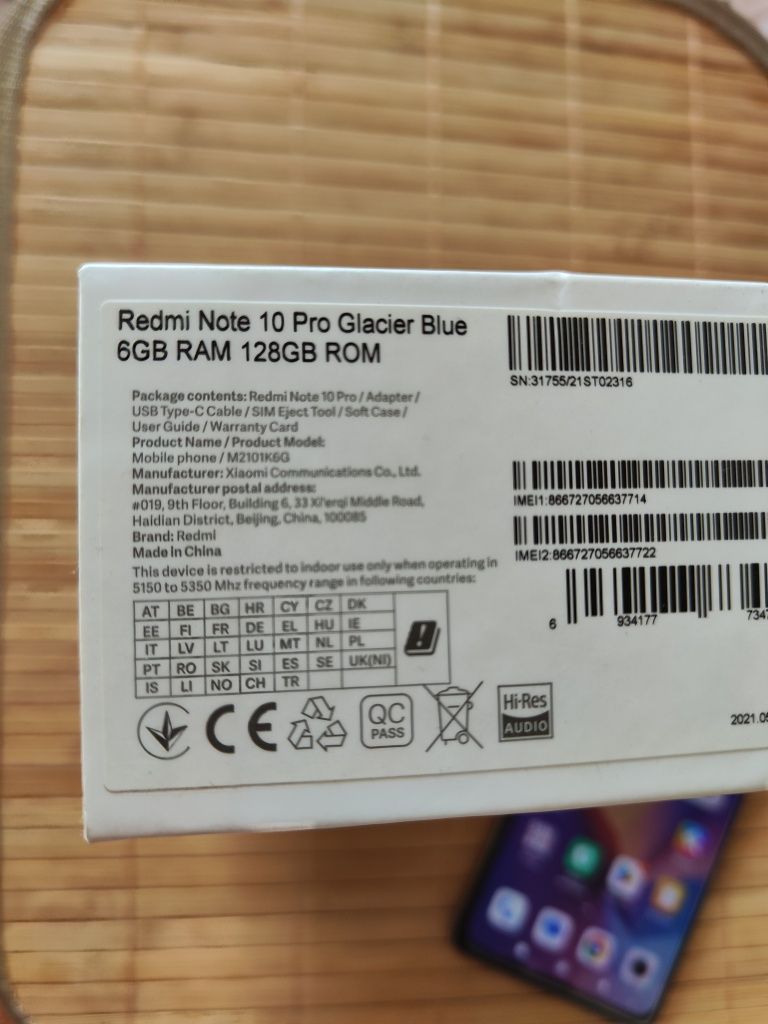 Xiaomi Redmi Note 10 Pro 128GB błękitny sprawny