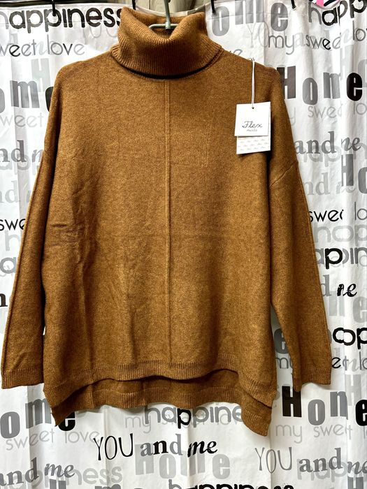 Свитер оверсайз, с горлом, свободный крой. 42-50 р.