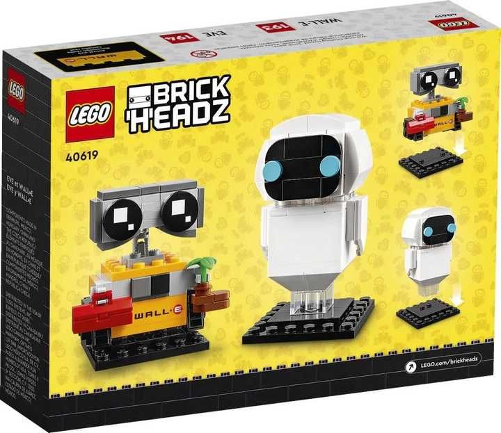 Конструктор LEGO BRICK HEADZ 40619 ЕВА и ВАЛЛ-И (155 Деталей)