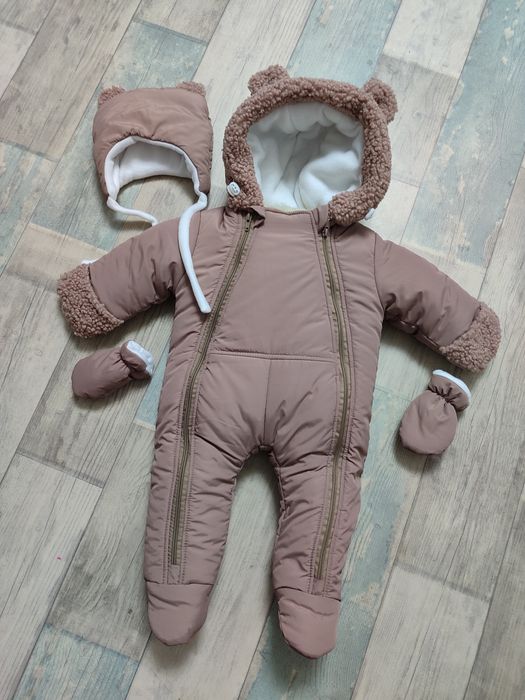 зимовий комбінезон 62/68, дитячий теплий комбінезон,