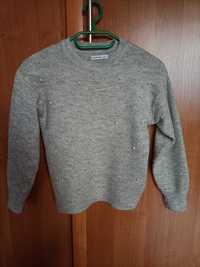 Sweterek dla dziewczynki szary Reserved 128