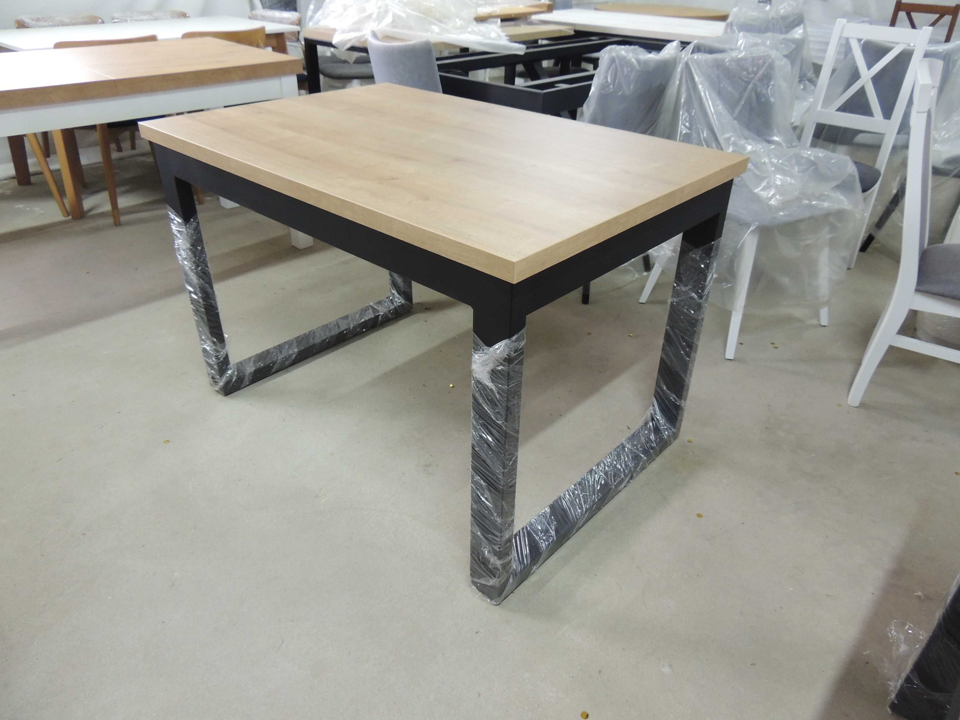 Stół LOFT Rozkładany industrialny 120x80+2x40 Dostawki EGGER   Solidny