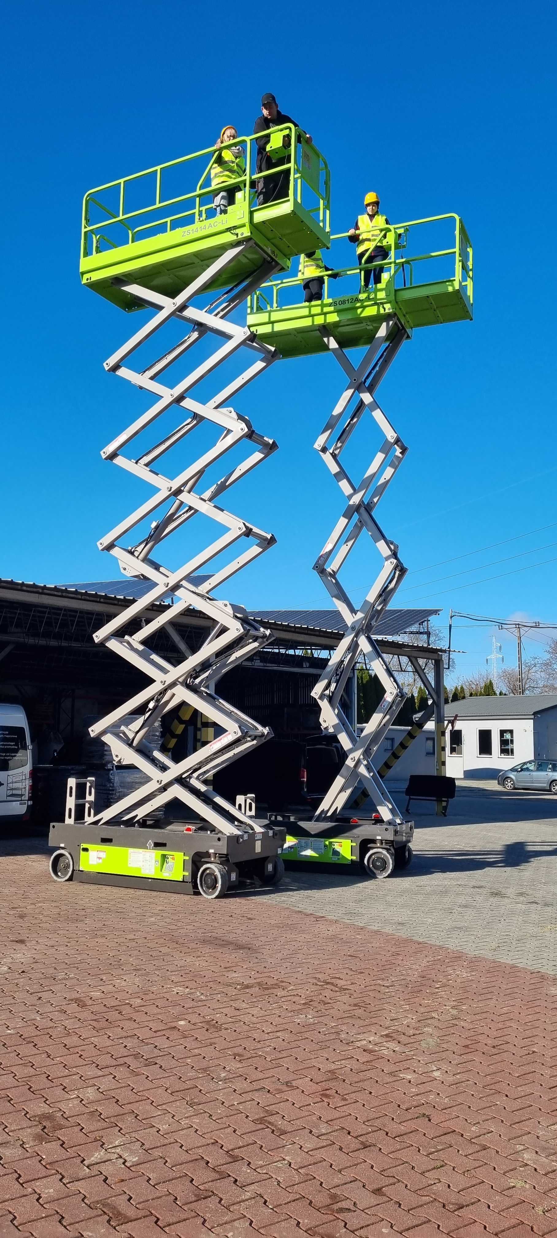 Wynajem platform nożycowych. Wysokości 10 i 16 metrów roboczej.