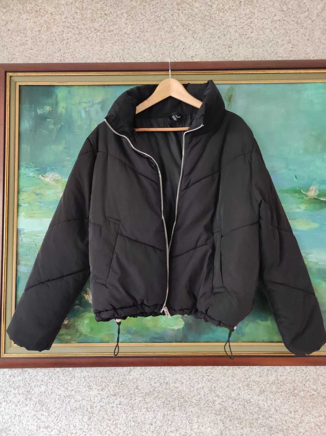 Pudełkowa kurtka puffer H&M przejściówka bomberka divided