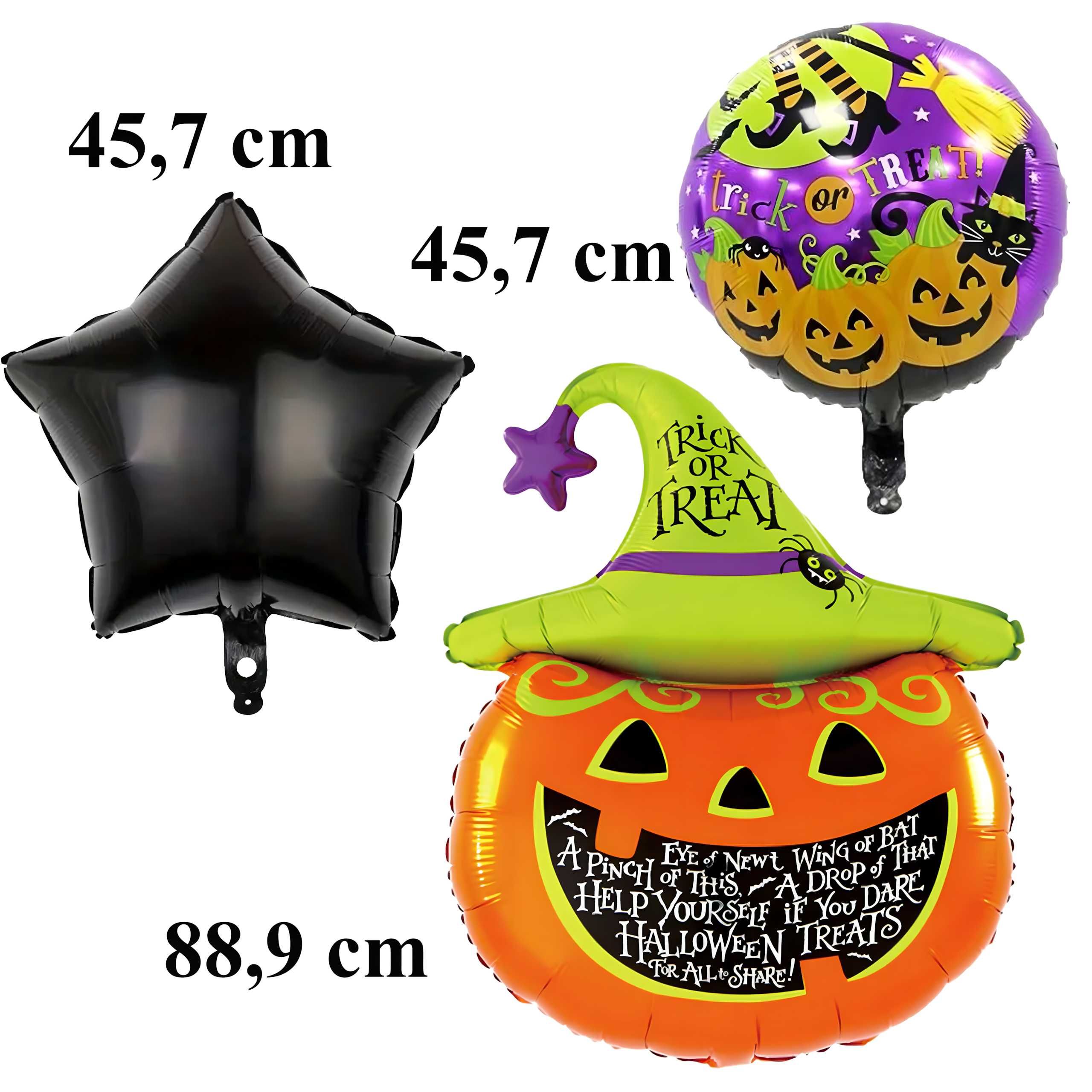Zestaw Balonów Halloween Dynia na Imprezę Domówkę Przyjęcia Spotkania
