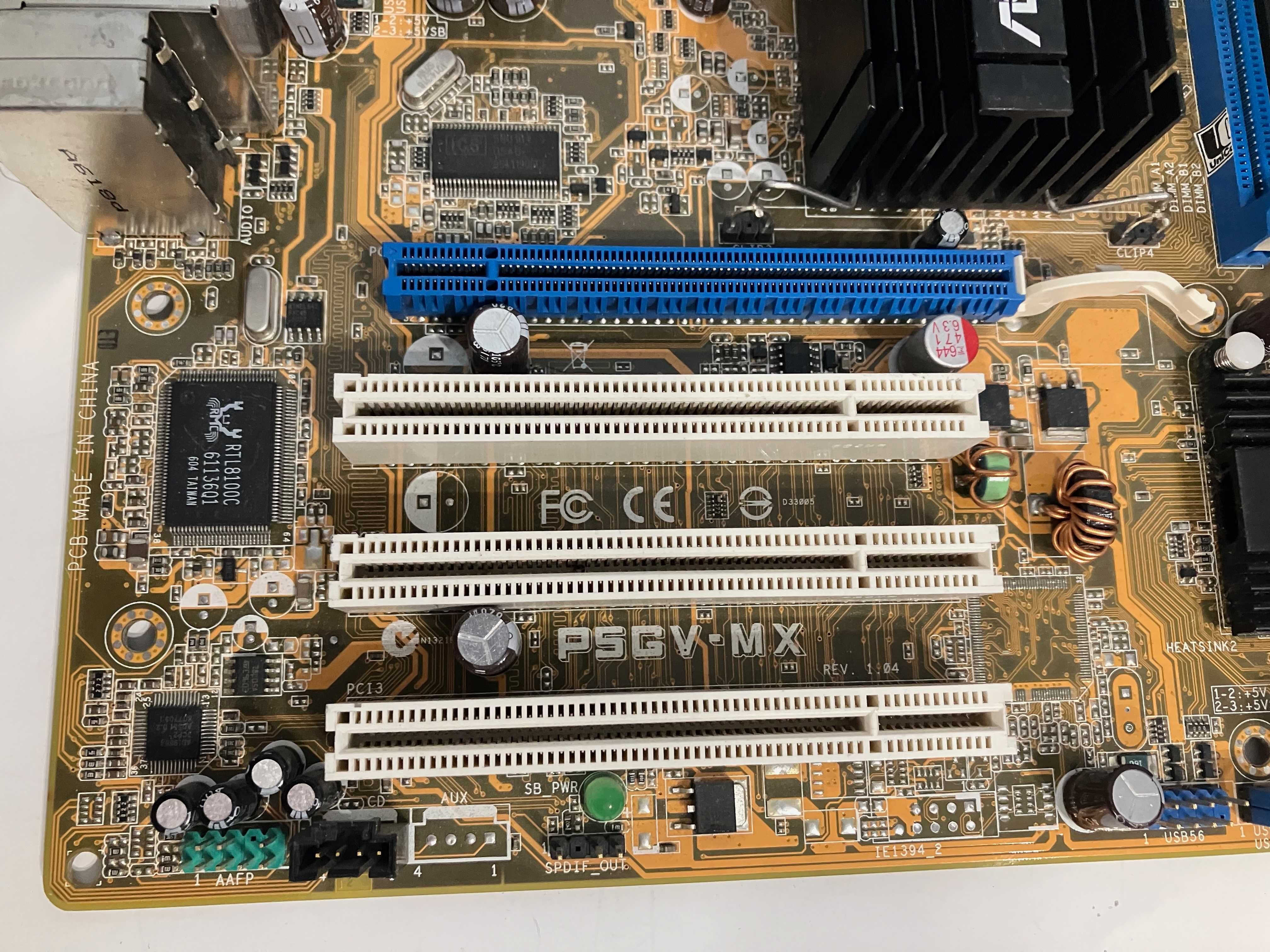 Материнская плата ASUS P5GV-MX + Intel Celeron D 326