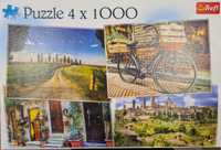 Puzzle 4x1000 kompletne Toscania