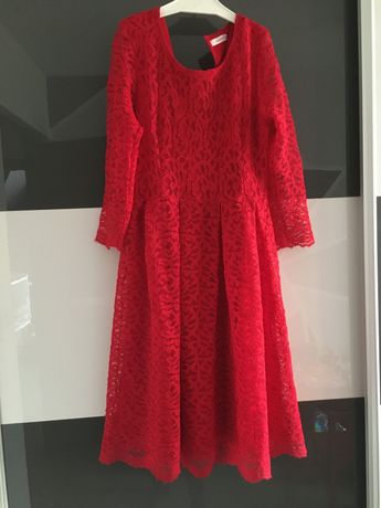 Sukienka koronkowa czerwona rozmiar M