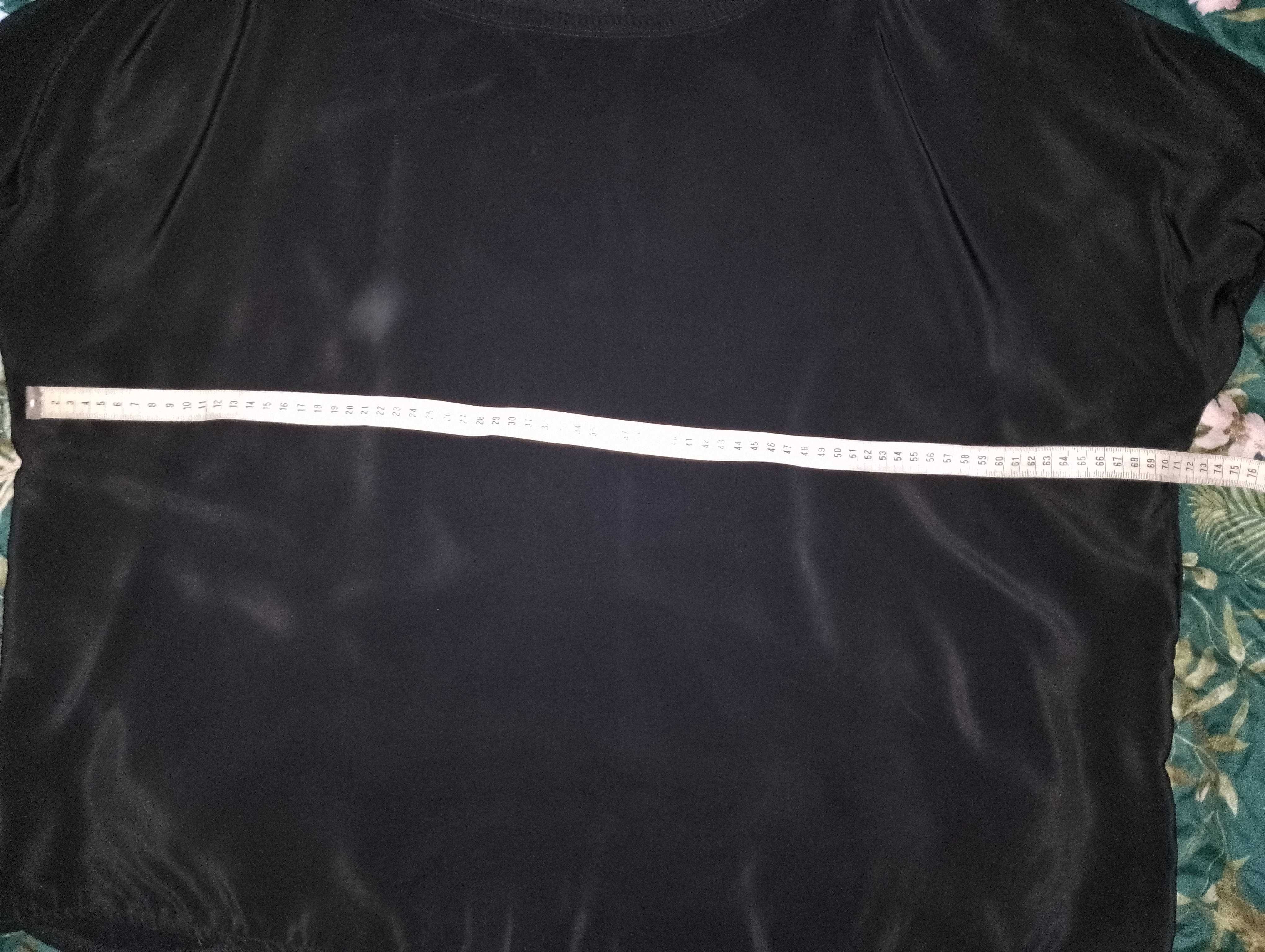 Bluzka damska czarna koszulowa plus size