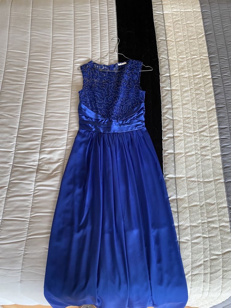 Vestido comprido azul