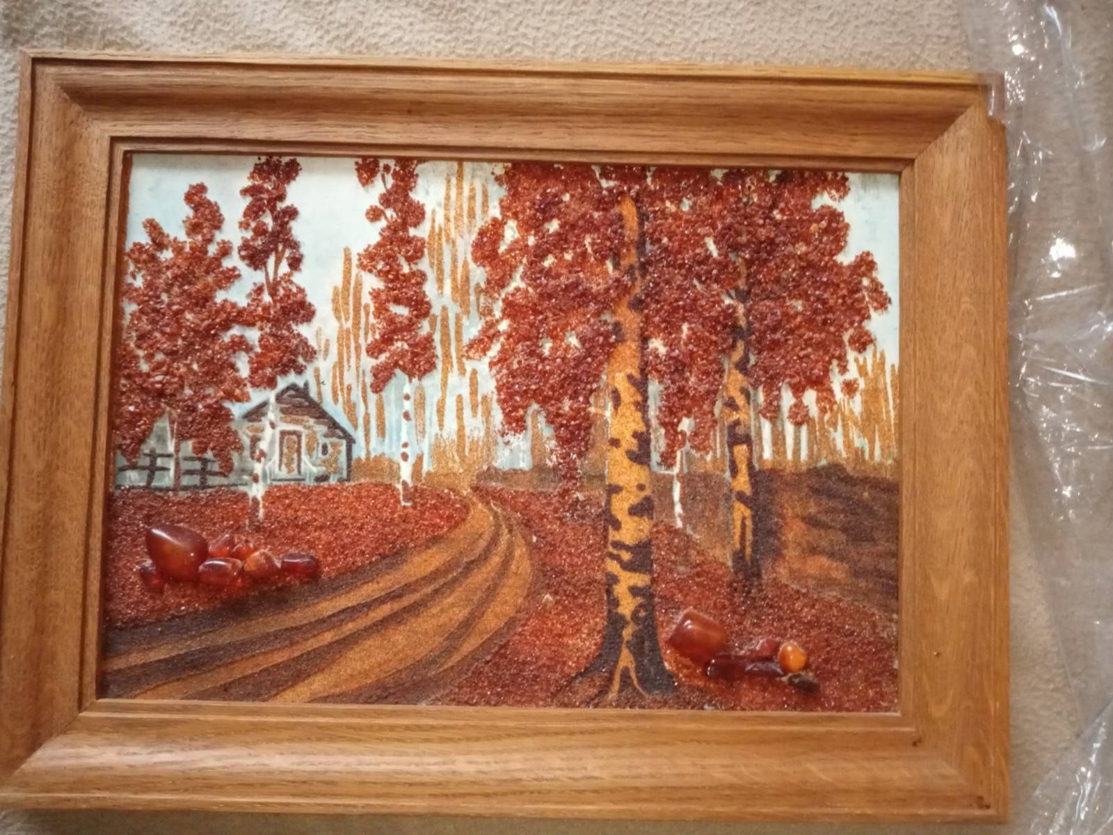 Бурштинова картина Будинок ліс